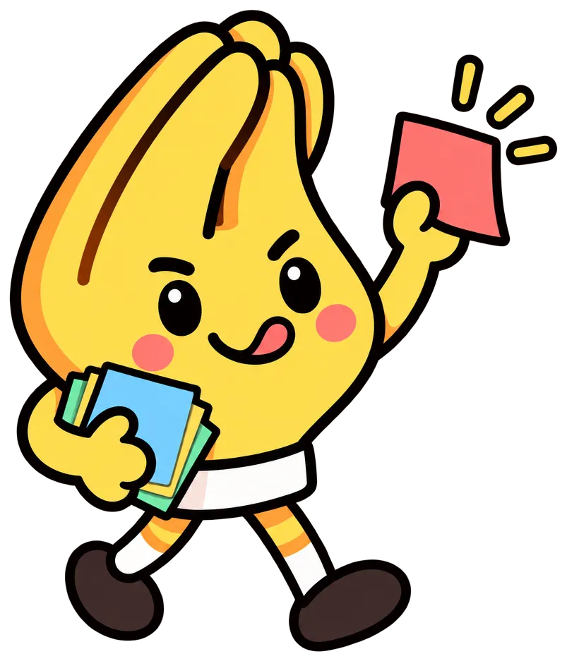 Pigna holding up a sticky note
